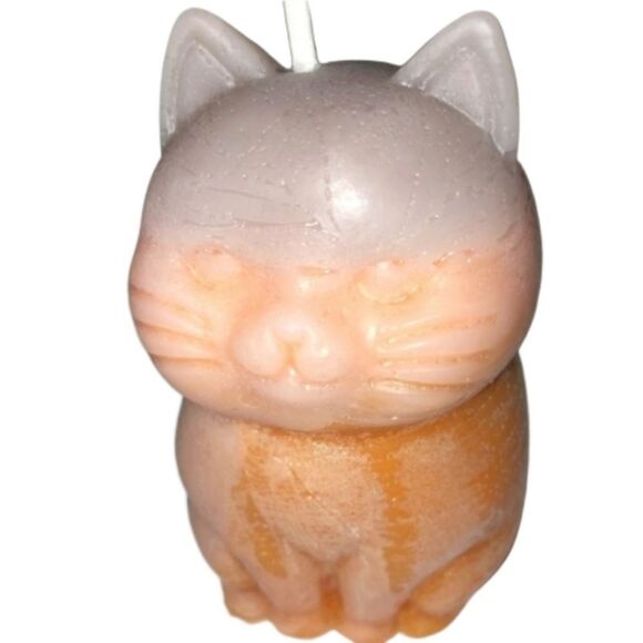 Hand crafted limited edition orange candle from our Cat Lady candle collection - Picture 1 of 9